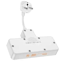 Мережевий подовжувач Hoco AC12A Reise 2-position expansion socket (PD30W / 1C3A) 4 порта - мініатюра 5
