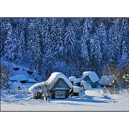 Алмазна мозаїка 40*50 см зі стразами на підрамнику повна викладка Зима у горах