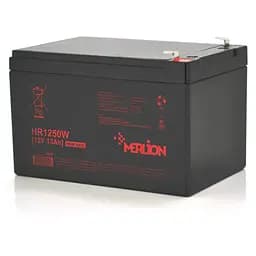 Аккумуляторная батарея MERLION HR1250W, 12V 13Ah Black ( 152 х 99 х 95 (100) ), Q6