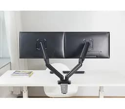 Кронштейн настольный для двух мониторов 17-32 дюйма OfficePro OPMA-502 Black - мініатюра 9