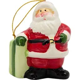 Новорічна ялинкова іграшка фігурка Санта Sun Fai 7.5 см кераміка в асортименті (000173-1)