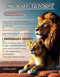 Плед 3D зі своїми побажаннями Батьківські затишні обійми татові 20222527_B 11927 135х160 см