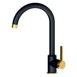 Змішувач для кухні Volle Mora 35 мм de la noche+oro 1537.110126 Чорний матовий