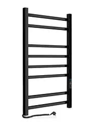 Електрична рушникосушка Navin Loft 500x800 Digital ліва чорний муар 10-012033-4880, Чорний матовий, Ліве, Електронний