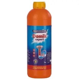 Гель Domik Expert для чистки сифонов и канализационных труб, 1 л