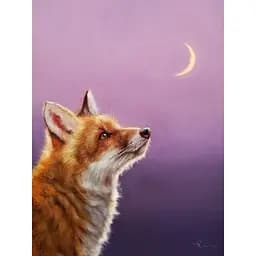 Картина постер на холсте BrushMe Беседа с луной