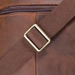 Вінтажна чоловіча сумка з натуральної шкіри 21293 Vintage коричнева - мініатюра 9