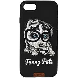 Чехол-накладка Remax Funny Pets Series Case Apple iPhone 7 Plus Black