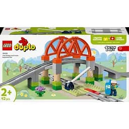 Конструктор LEGO DUPLO Дополнительный набор. Железнодорожный мост и пути 42 детали (10426)