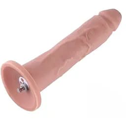 Фалоімітатор 10.2″ із вібрацією для секс-машин Hismith Silicone Dildo with Vibe, KlicLok, пульт ДУ