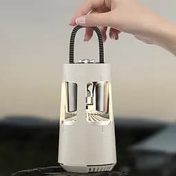 Кемпінговий ліхтар акумуляторний QD08 2in1 + Bluetooth колонка Biege - мініатюра 6