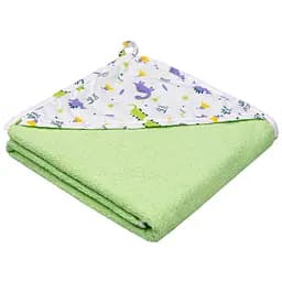 Уголок махровый Home Line Динозаврики Дино фиолетово-салатовый 90х90 см (198049)