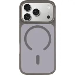 TPU+PC чохол Metal Buttons with MagSafe для Apple iPhone 17 Pro (6.3") Сірий / Grey - мініатюра 2