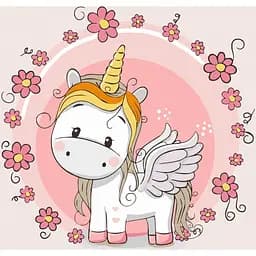 Картина за номерами ArtCraft Єдиноріжка з крилами 30x30 см (15501-AC)