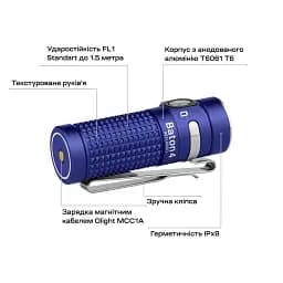 Ліхтар Olight Baton 4 Regal Blue - мініатюра 12