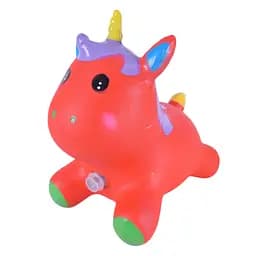 Дитяча іграшка-стрибун "Єдиноріг" Bambi RB2520 музика, світло Червоний