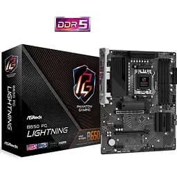 ASRock B650 PG LIGHTNING (AM5/B650, 4*DDR5, 2xPCIex16, HDMI, 4xSATA, 3xM.2, 2.5GLan, 7.1ch, ATX) - мініатюра 5