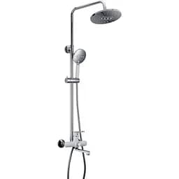 Душова система Frap F2449, поворотний вилив - перемикач на лійку, 3 режими, білий/хром