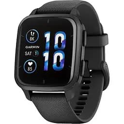 Смарт-годинник Garmin Venu Sq 2 Music Edition Slate Aluminum Bezel with Black Case and Silicone Band (010-02700-00/10)