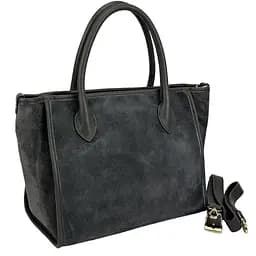 Шоппер замшевый темно-серый Firenze Italy F-IT-7685DG