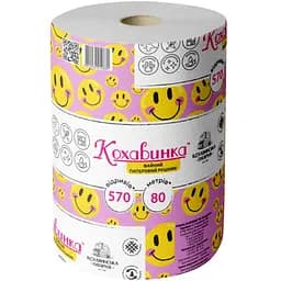 Рушники паперові Кохавинка одношарові 80 метрів 570 відривів сірі