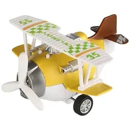Літак металевий інерційний Same Toy Aircraft жовтий зі світлом і музикою SY8015Ut-1 - мініатюра 2