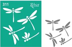 Трафарет многоразовый самоклеющийся №311 9×10см серия Насекомые Rosa TALENT