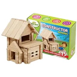 Конструктор деревянный Игротеко Домик с гаражом