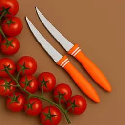 Набір ножів кухонних, 2 шт., для томатів та м'яких овочів, Kitchen Master Помаранчевий 87708 - мініатюра 2
