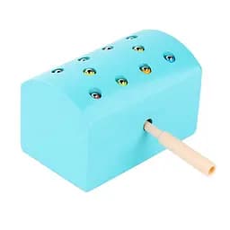 Дерев’яна рибалка магнітна, гусениці 10 шт., вудка, MD1952 (В асортименті)