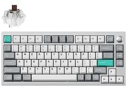 Клавіатура Lemokey P1 Pro Keychron Super Brown Wireless EN/UKR RGB Space Silver (P1P-X3-UA)