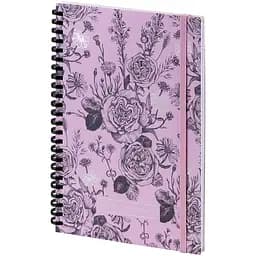 Блокнот Axent Pink Roses OS на спіралі А5 в клітинку 80 аркушів (8471-7-A-OS)