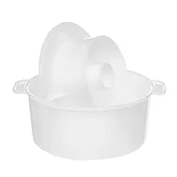 Форма для виготовлення твердого та м'якого сиру з поршнем Ø 16 см на 1.5 кг сиру, Kitchette Білий 85131