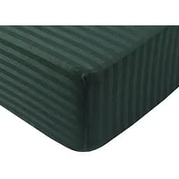 Простыня Iris Home Отель Сатин Страйп на резинке 200х100х25 см изумрудная (svt-2000022319249)