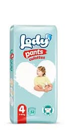 Підгузки-трусики дитячі Lody Baby Pants Culottes maxi 4 (7-18 кг) Jumbo 52 шт. дихаючі