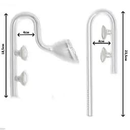 Скляна вхідна і вихідна трубка для шланга 12/16 Aqua Nova (NCO2-GLASSSET-12/16MM) - мініатюра 3