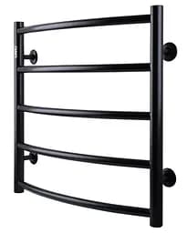 Водяна рушникосушка Unio LD W 500-500-5 BLK Драбинка Дуга чорна, Чорний матовий - мініатюра 2