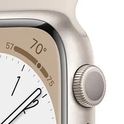Смарт-годинник Apple Watch Series 8 GPS 41 mm Starlight Aluminium Case with Starlight Sport Band - Regular Model A2770 (Grade B) Seller Refurbished - мініатюра 3