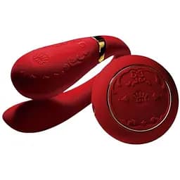 Смарт-вібратор для пар Zalo Fanfan set Bright Red пульт дистанційного керування