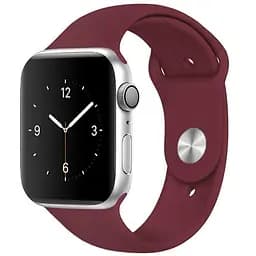 Силіконовий ремінець для Apple Watch Sport Band 38/40/41/42mm(ser.10) (S/M M/L) 3pcs Бордовий/Plum