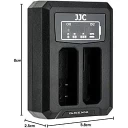 Подвійний зарядний пристрій JJC DCH-ENEL14A USB Nikon EN-EL14/EN-EL14A Для JJC B-ENEL14/B-ENEL14A - мініатюра 7