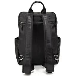 Чоловічий шкіряний рюкзак чорний Tiding Bag 2086A чорний