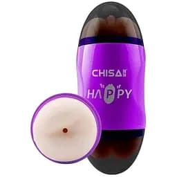 Подвійний мастурбатор Chisa Happy Cup Mouth Ass тілесний