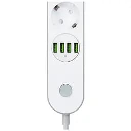 Мережевий фільтр живлення ColorWay CW-CHE44W, 4 розетки/4USB White 2M (CW-CHE44W) - мініатюра 6