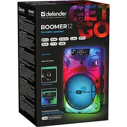 Акустична система 1.0 Boomer 12, 15Вт, Bluetooth/FM/USB/LED/AUX чорна - мініатюра 7