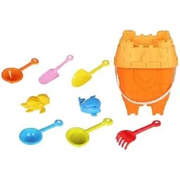 Песочный набор KZ 6445-3 для игры в песочнице с ведром, лопатками и формочками