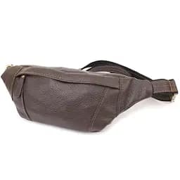 Модна сумка-бананка для чоловіків із натуральної зернистої шкіри SHVIGEL 34х12х4 см sum0027405