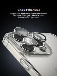 Захисне скло для камери Apple iPhone 14 Pro Max/14 Pro, Supreme BI, сріблястий колір, з рамкою, глянцеве скло для захисту лінз, протиударне, прозоре, з клейовим шаром по контуру, не впливає на якість фото, ArmorStandart (ARM76597) - мініатюра 6