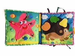 Текстильна розвиваюча книга для малюків "Цуценя" Bambini 6х22х22 см det0013949 - мініатюра 4