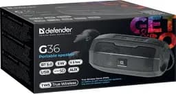 Колонка портативна Defender G36, Black, 5 Вт, Bluetooth, 1200 mAh (65036) - мініатюра 5